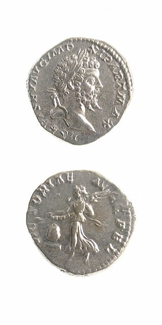 Silver Denarius of Emperor Septimius Severus, 198 CE - 211 CE