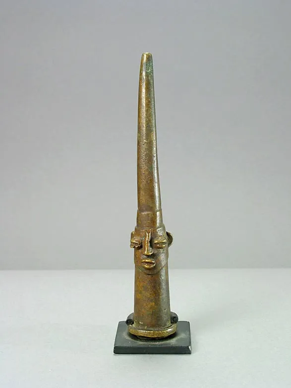 Yoruba Bronze Diviners Rod, 1880 CE - 1920 CE