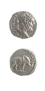 Silver Denarius of Emperor Septimius Severus, 197 CE