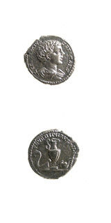 Silver Denarius of Geta Struck While Caesar, 198 CE - 200 CE