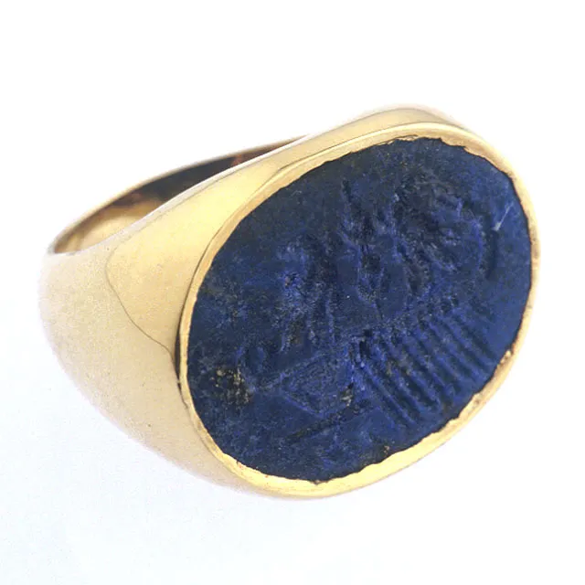 Roman Lapis Lazuli Intaglio, 100 CE - 300 CE