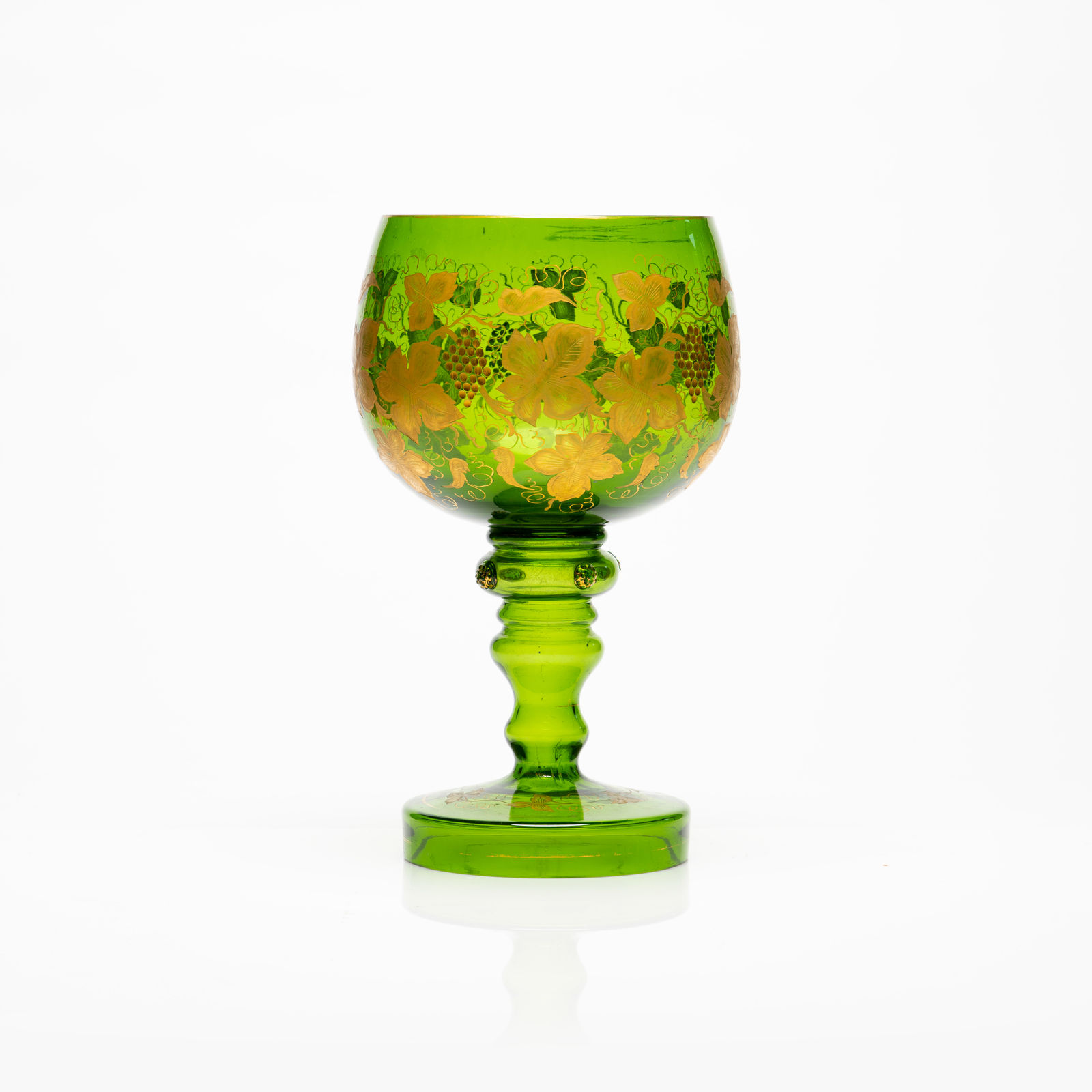 Moser Goblet With Decoration, 19th Century