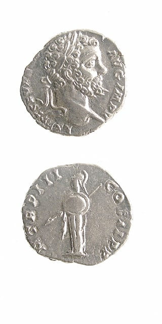 Silver Denarius of Emperor Septimius Severus, 193 CE - 198 CE