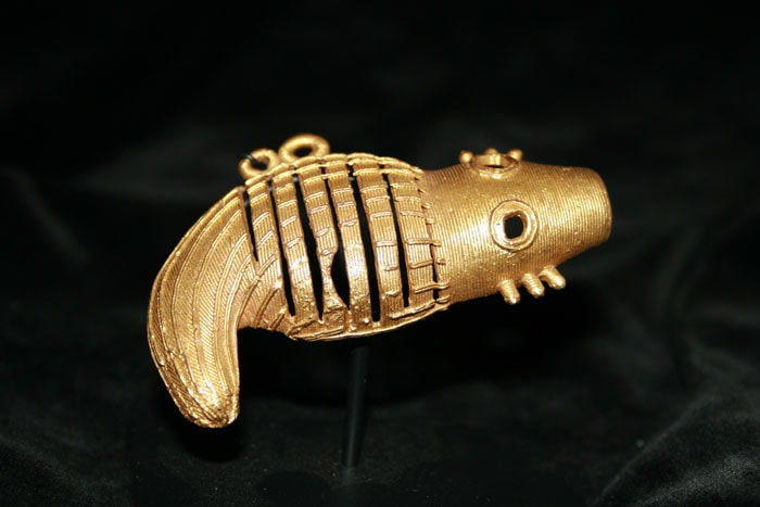 Akan Gold Fish Pendant, 18th Century CE - 19th Century CE