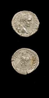 Silver Denarius of Emperor Caracalla, 200 CE - 210 CE