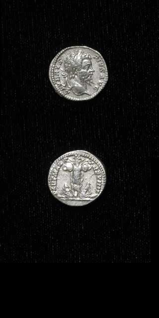 Silver Denarius of Emperor Septimius Severus, 198 CE - 211 CE
