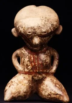 Chinesco Style (Type C) Nayarit Sculpture of a Seated Figure, 300 BCE - 300 CE