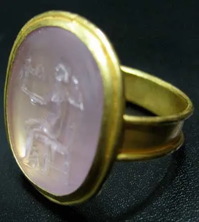 Intaglio Set in a Gold Ring