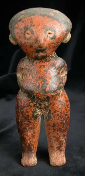 Chinesco Style (Type C) Nayarit Terracotta Sculpture of a Standing Man, 300 BCE - 300 CE