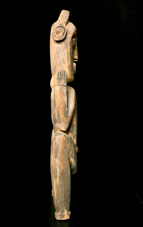 Biwat Wooden Female Figure, 20th Century CE