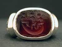 Roman Carnelian Intaglio Depicting Three Cupids, 100 CE - 300 CE