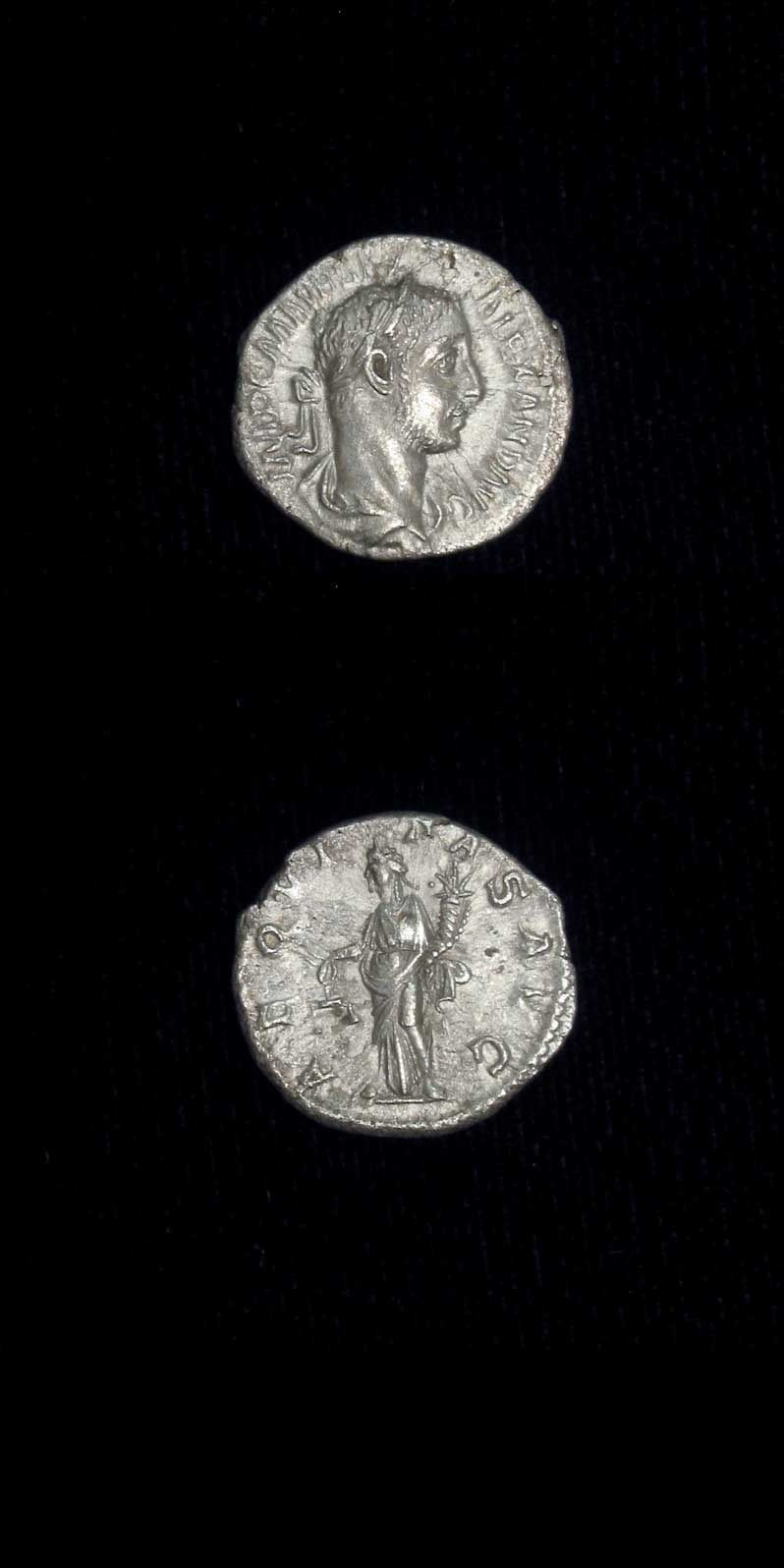 Silver Denarius of Emperor Severus Alexander, 222 CE - 228 CE