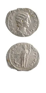 Silver Denarius of Julia Mamaea, 222 CE - 235 CE