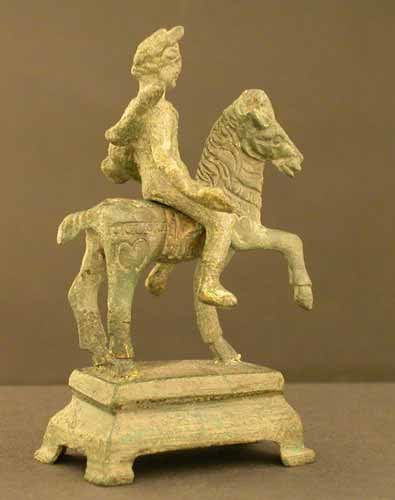 Bronze Sculpture of a Horse and Rider, 100 CE - 200 CE