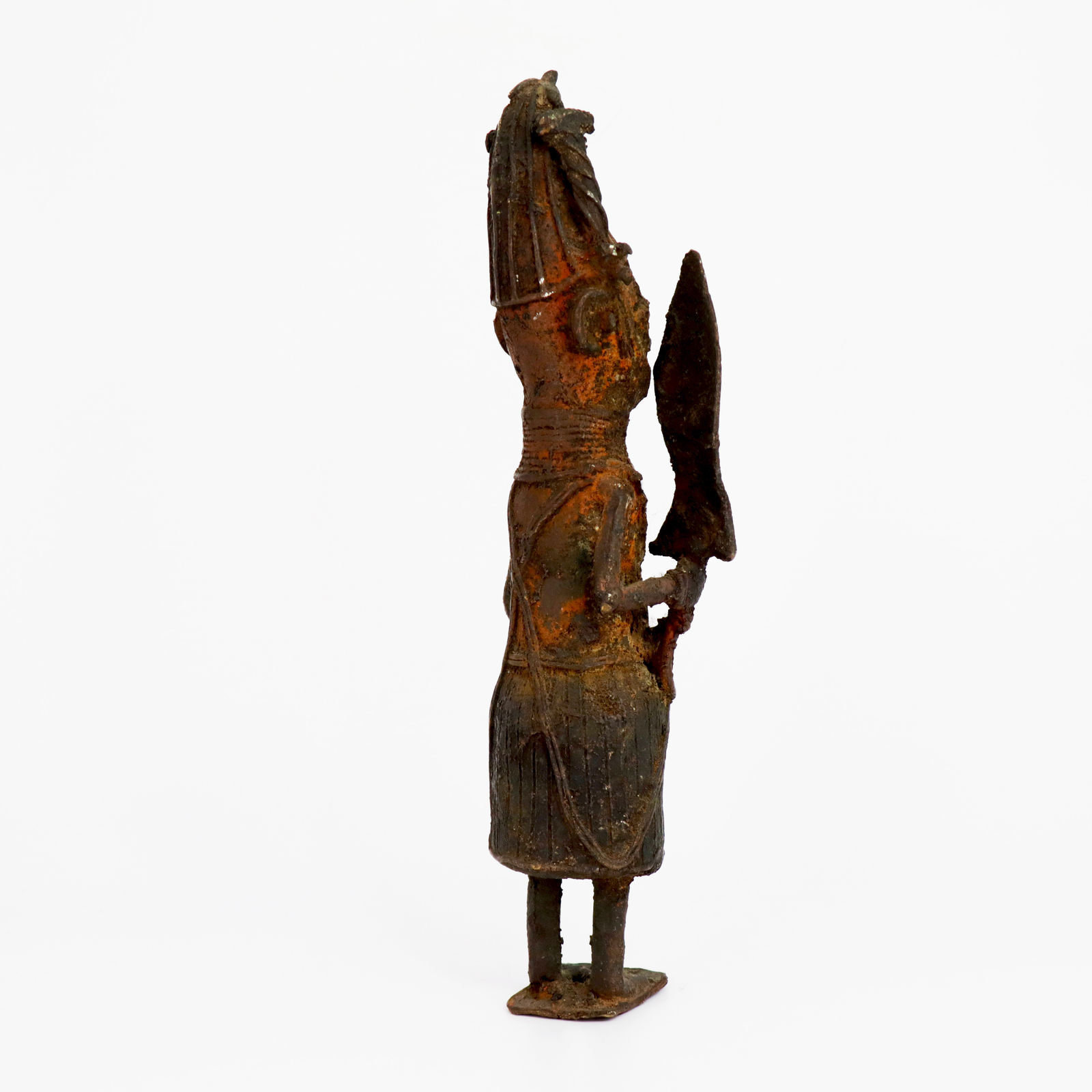 Benin Figure of an Oba, with Ceremonial Sword (Eben), Eighteenth or Nineteenth Century AD