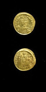Byzantine Gold Solidus of Emperor Maurice Tiberius, 582 CE - 602 CE