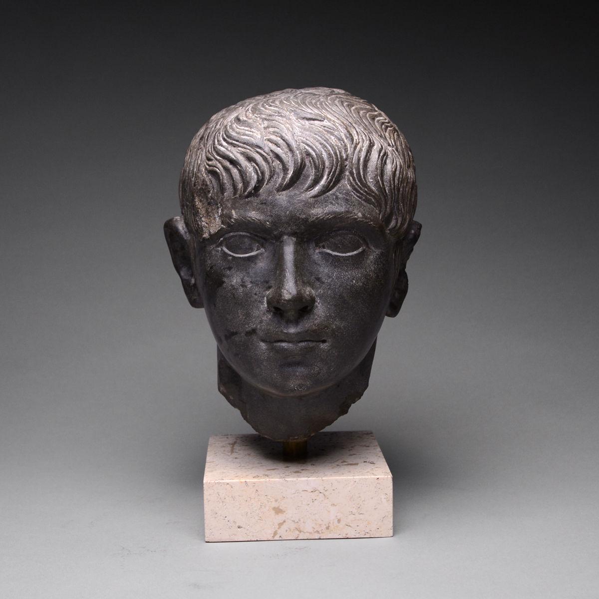 A Roman Grey Marble Head