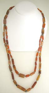 Carnelian and Brown Quartz Beads, 3300 BCE - 1600 BCE