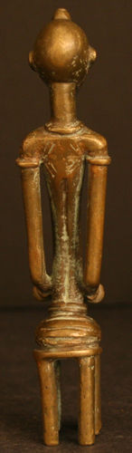 Senufo Wooden Sculpture of a Seated Woman, 18th Century CE - 19th Century CE
