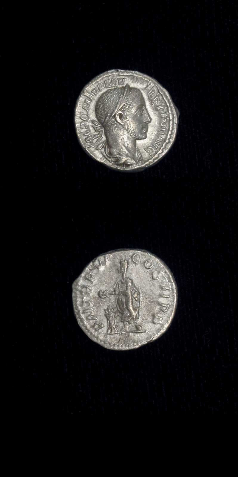 Silver Denarius of Emperor Severus Alexander, 222 CE - 228 CE
