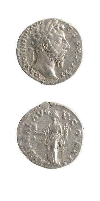 Silver Denarius of Emperor Marcus Aurelius, 161 CE - 180 CE