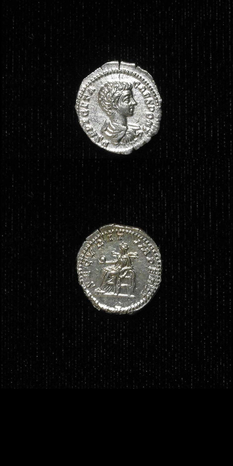 Silver Denarius of Geta Struck While Caesar, 199 CE - 202 CE
