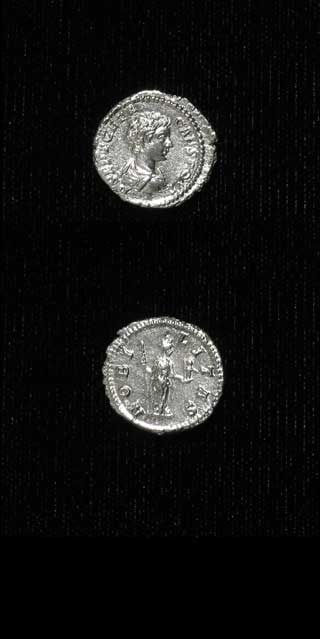 Silver Denarius of Geta Struck While Caesar, 199 CE - 202 CE