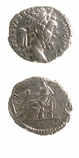 Silver Denarius of Emperor Septimius Severus, 193 CE - 198 CE