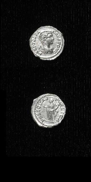 Silver Denarius of Geta Struck While Caesar, 199 CE - 202 CE