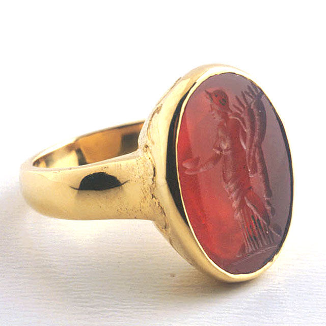Roman Carnelian Intaglio of the Goddess Fortuna, 1700 CE - 1900 CE