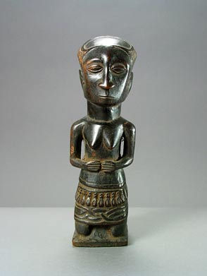 Kuba Wooden Sculpture of a Woman, 20th Century CE