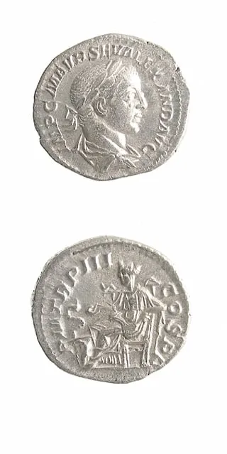 Silver Denarius of Emperor Severus Alexander, 222 CE - 228 CE