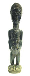 Baule Wooden Blolo Bian Spirit Husband Sculpture, 20th Century CE