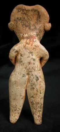 Chinesco Style (Type C) Nayarit Terracotta Sculpture of a Standing Woman, 300 BCE - 300 CE
