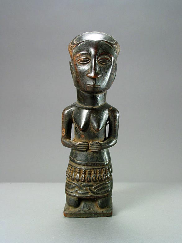 Kuba Wooden Sculpture of a Woman, 20th Century CE