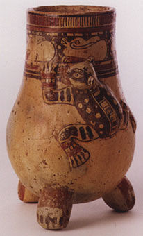 Guanacaste-Nicoya Vessel with an Applique Jaguar, 1200 CE - 1400 CE