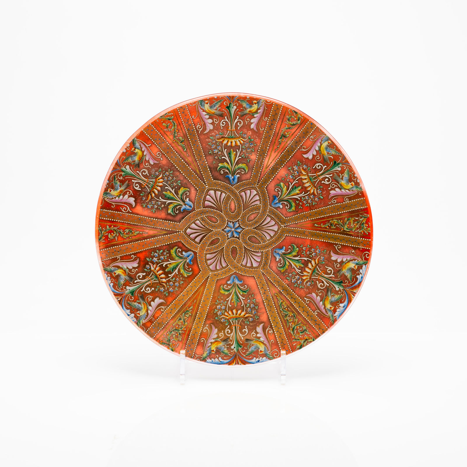 Moser Glass plate with Decoration, 19th Century