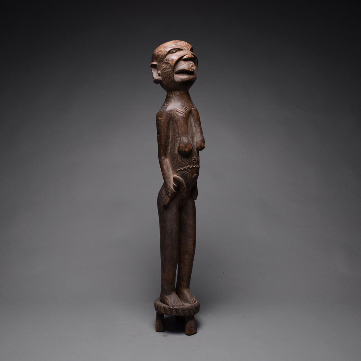 Makonde Wooden Sculpture of a Woman, 20th Century CE