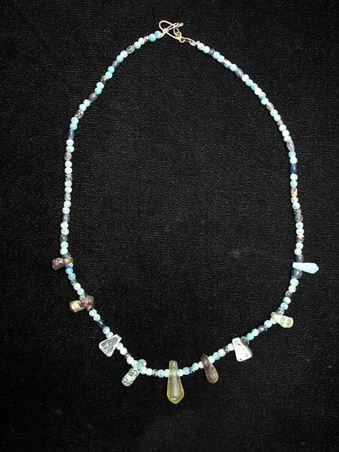 Antique Glass Bead Necklace, 100 BCE - 600 CE