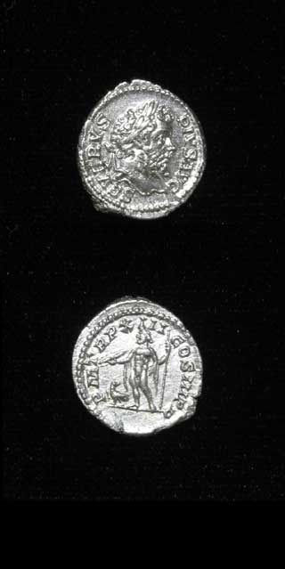Silver Denarius of Emperor Septimius Severus, 198 CE - 211 CE