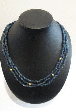 Dark Blue Glass Bead Necklace, 100 CE - 1200 CE