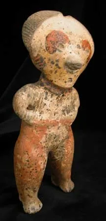 Chinesco Style (Type C) Nayarit Terracotta Sculpture of a Standing Man, 300 BCE - 300 CE