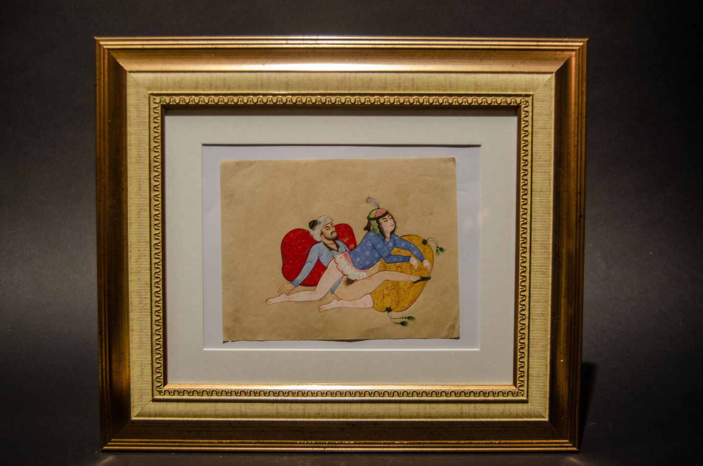 134 - Late Mughal Empire Erotic Manuscript / Painting Inspired by the Kama Sutra, 18th Century CE - 19th Century CE