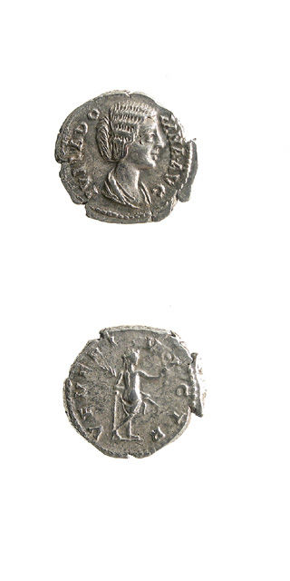 Silver Denarius of Empress Julia Domna, 193 CE - 197 CE