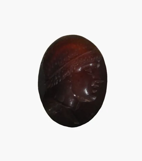 Roman Carnelian Intaglio depicting Emperor Constans, 300 CE - 400 CE