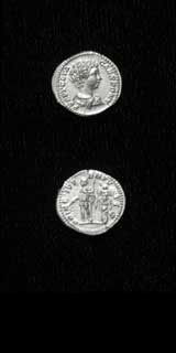 Silver Denarius of Geta Struck While Caesar, 199 CE - 202 CE