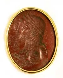 Roman Intaglio Depicting the Bust of Antinous, 100 CE - 300 CE