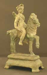 Bronze Sculpture of a Horse and Rider, 100 CE - 200 CE