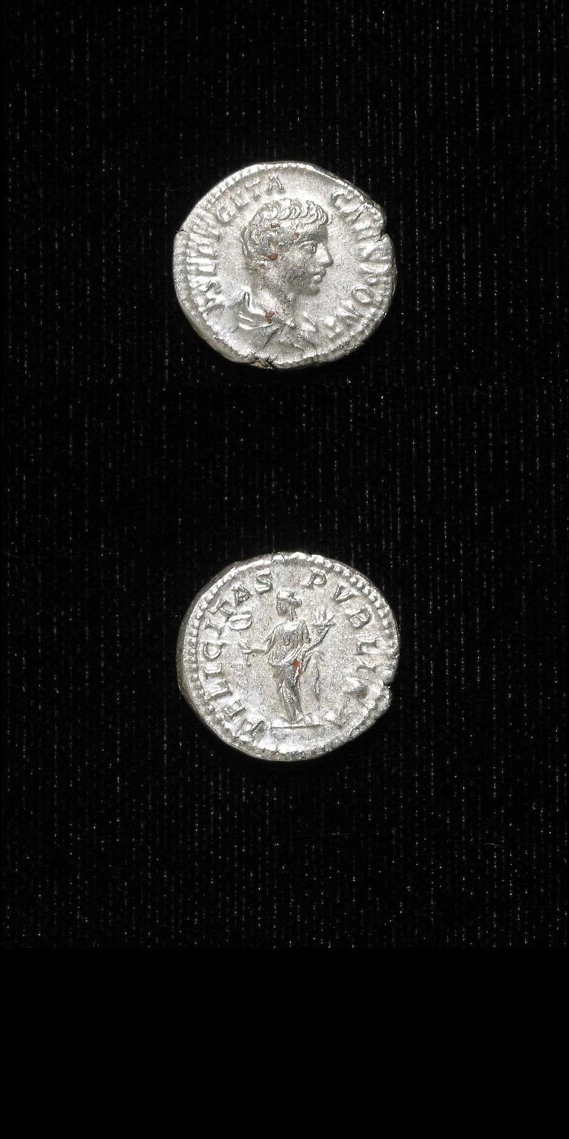 Silver Denarius of Geta Struck While Caesar, 199 CE - 202 CE