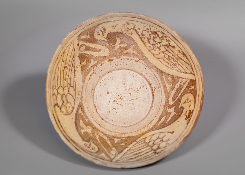 Abbasid period terracotta deep bowl, 900 BCE - 1100 CE